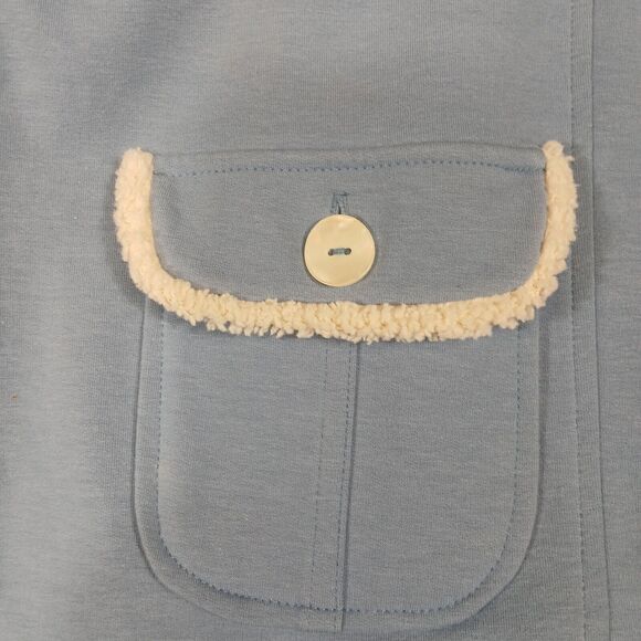 Bass Pro Natural  Reflections Blue Hooded Fleece Jacket Mens‎ L Full Zip Pockets - Picture 10 of 12